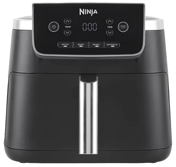Friteuza cu aer cald Ninja AF140EU PRO, 1750W, 4.7 L, 40-240°C, 4 programe, Timer, AirCrisp, Acoperire antiaderenta, Negru