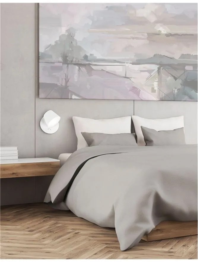 Aplica perete LED directionabila design modern Amadeo alba NVL-8223601