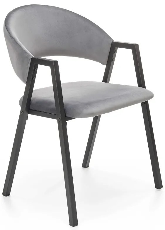 Scaun tapitat k473 – Gri