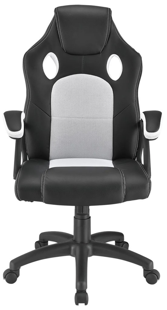 Juskys Scaun de birou Montreal - negru/alb