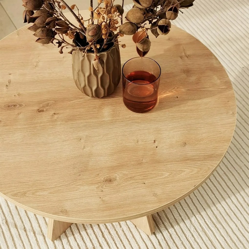 Măsuță de conferință Mushroom Sapphire Oak