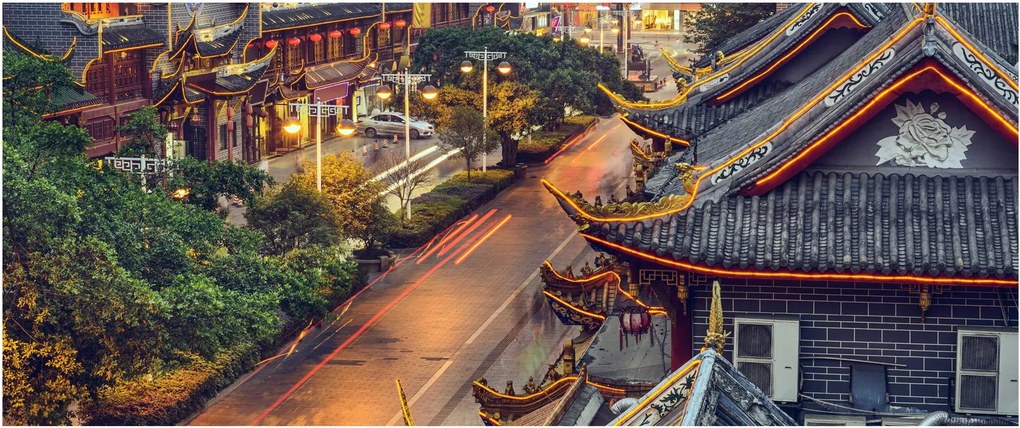 Tablou - Qintai Road, Chengdu, China (120x50 cm)