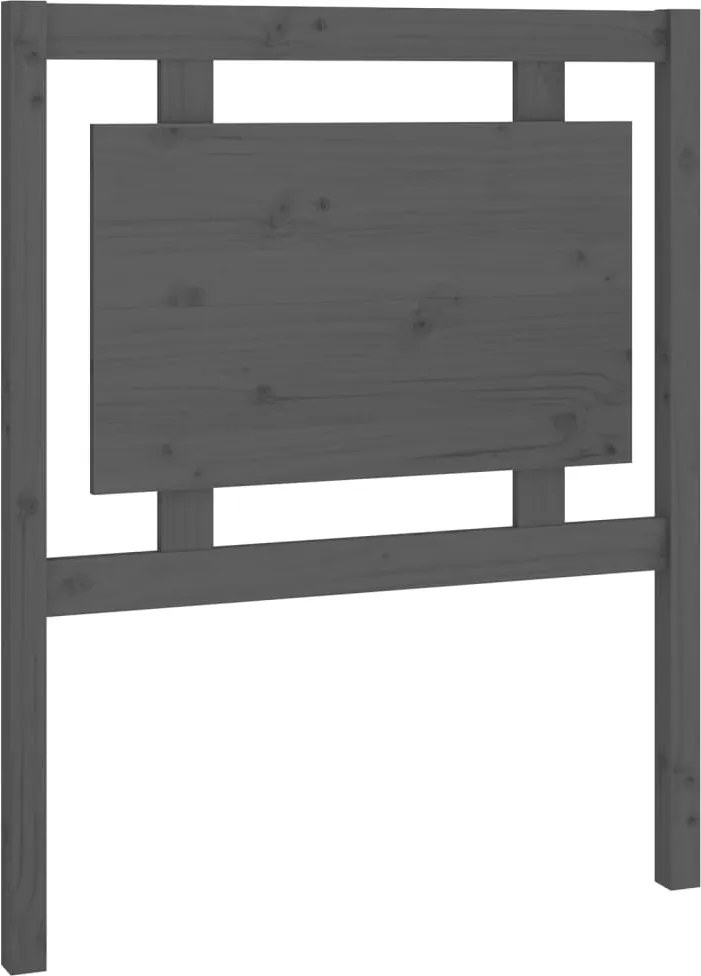 vidaXL Tăblie de pat, gri, 80,5x4x100 cm, lemn masiv de pin