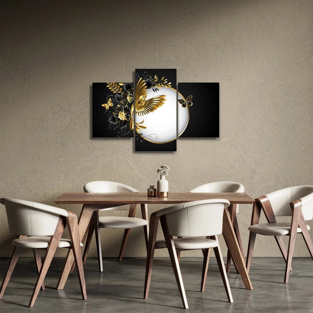 Tablou - Bile cu motive aurii (90x60 cm)