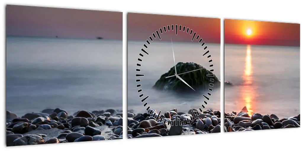 Tablou - Pe mal (cu ceas) (90x30 cm)