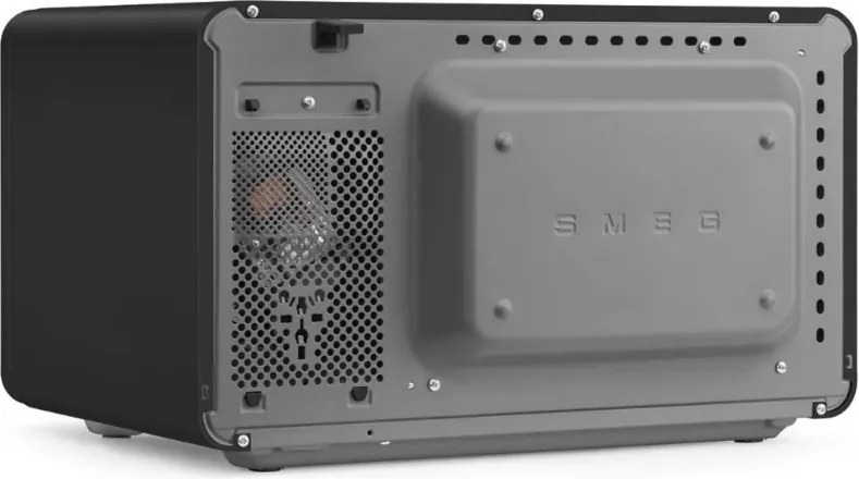 Cuptor cu microunde si gratar 4in1 SMEG Collezione MOC01BLMEU, 1900 W, 29 l, 18 programe, Inchidere lina, Semnal sonor, Ecran LCD, Negru mat