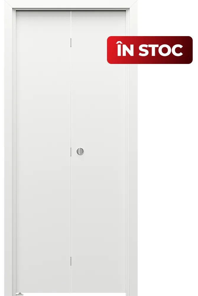 Usa de interior plianta   pliabila BETA ST, 140-160, Alb, Folie Decor, 880 x 2070