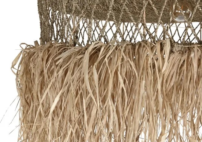 Lustră plafonieră din fibre naturale, 125×125×54 cm, „Palma"