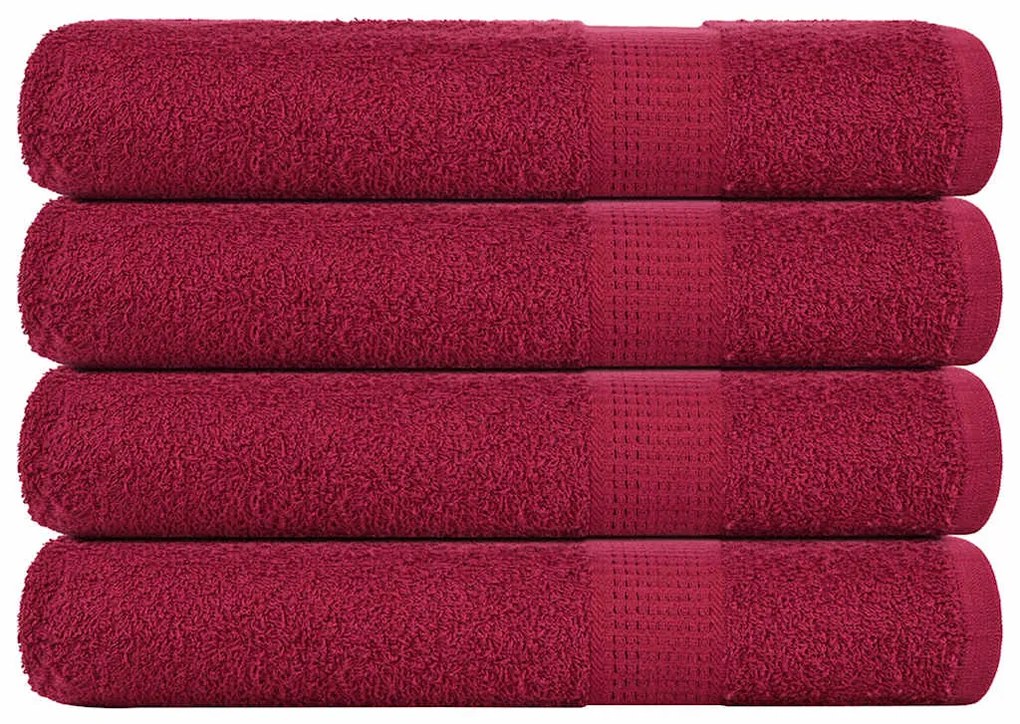 vidaXL Prosoape saună 4 buc Bordeaux 80x200 cm 360 g/m² 100% bumbac
