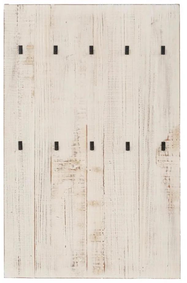 Cuier de perete din lemn masiv de pin Støraa Santana, alb