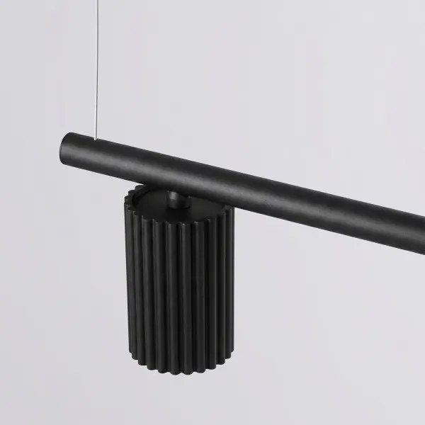 Sollux SL.2712 - Lustru suspendat pe cablu KARBON 4xGU10/10W/230V negru