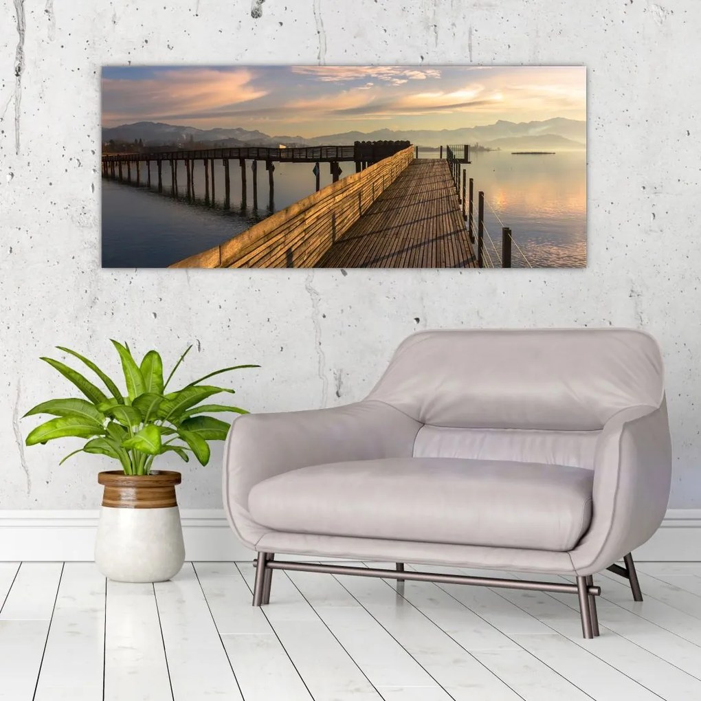 Tablou - e malul lacului Obersee (120x50 cm)