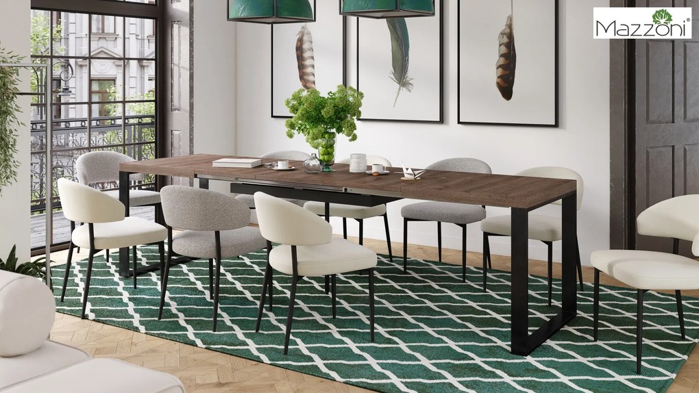 MAZZONI EXPORT IRIS Bej nisip (material Victoria A80) - SCAUN MODERN TAPIȚAT PENTRU SALON/SUFRAGERIE LOFT