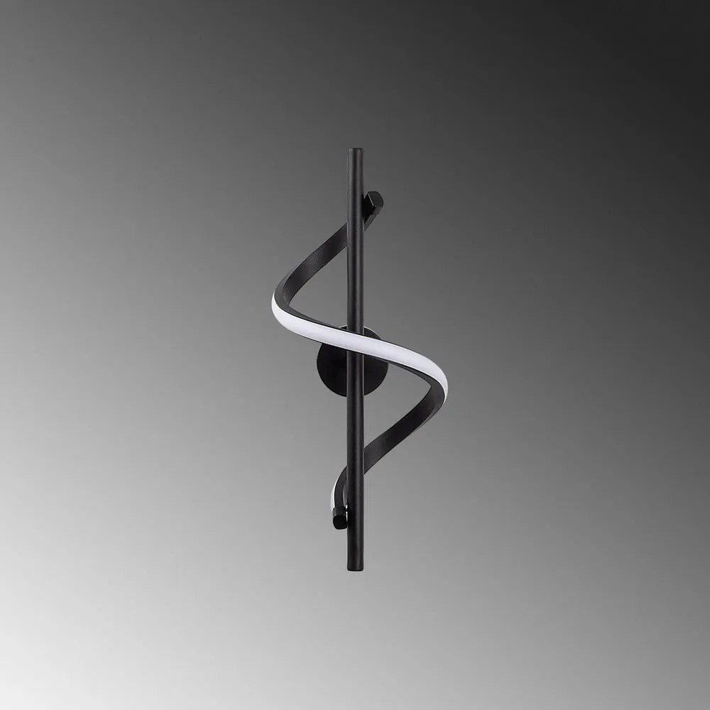 Aplică de perete neagră LED ø 7 cm Likma – Opviq lights