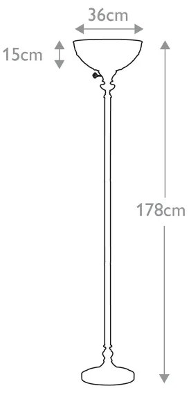 Elstead QZ-KAMI-UL - Lampadar Tiffany KAMI 1xE27/100W/230V