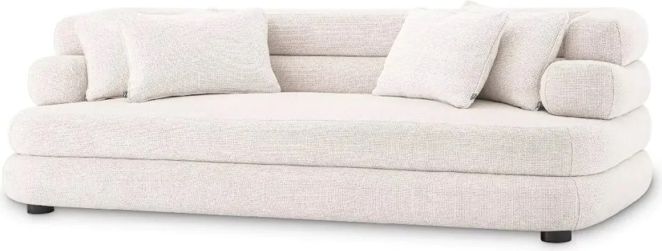 Canapea design LUX cu spatar rotunjit Malaga S, Lyssa off-white
