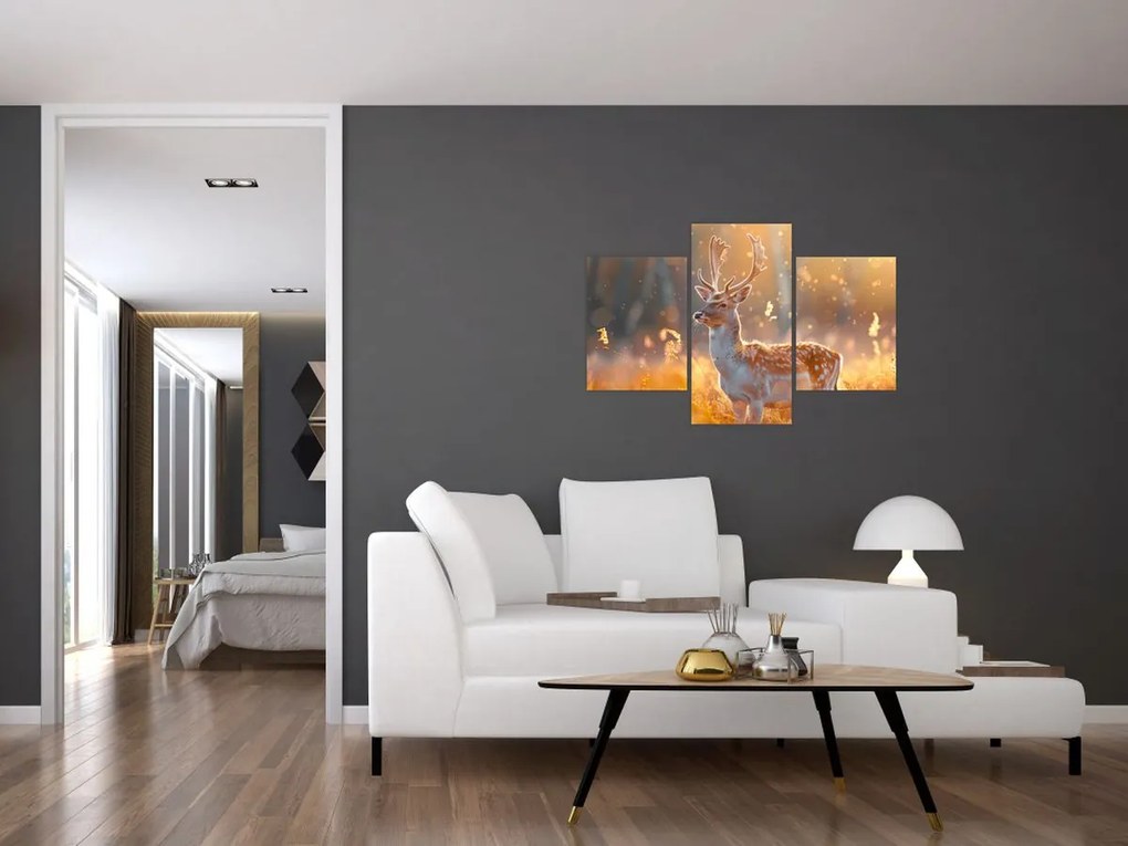 Tablou - Cerb în câmp (90x60 cm)