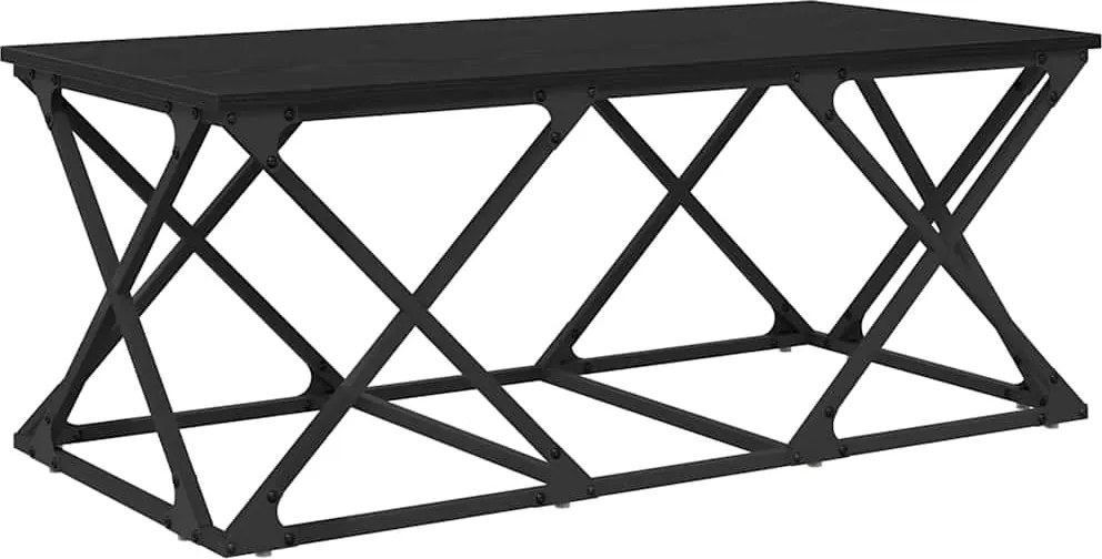 vidaXL Masă de cafea Stejar Negru 100 x 49 x 40 cm Lemn compozit