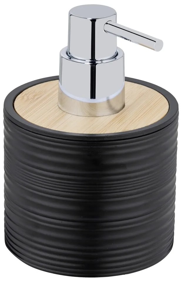 Dozator de săpun lichid negru din plastic 350 ml Lyon – Allstar