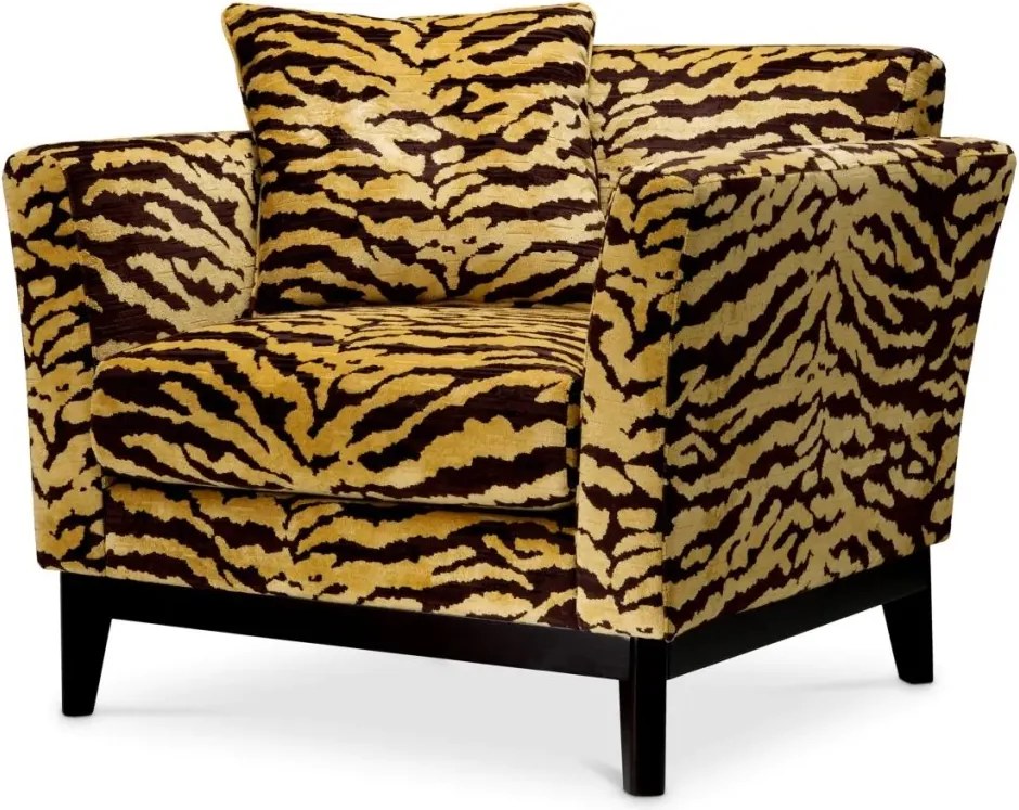 Fotoliu design LUX Flux, maro Tigris