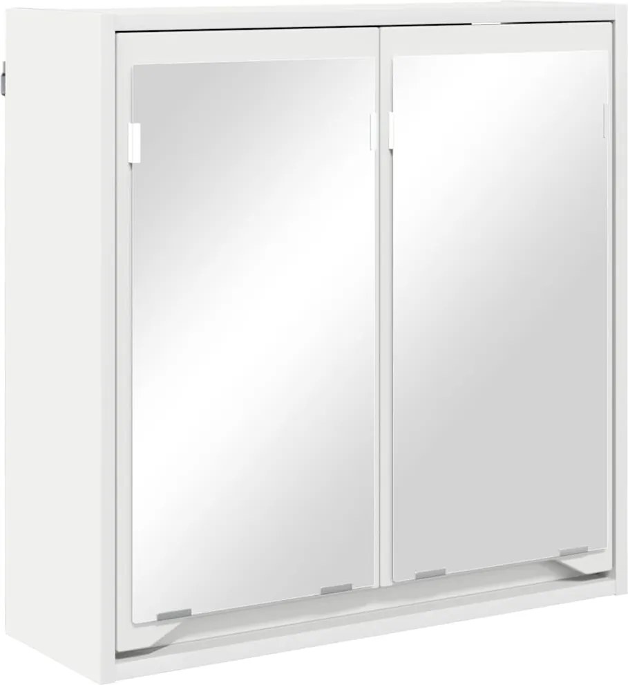 vidaXL Dulap cu oglindă pentru baie Alb 60 x 20 x 60 cm Lemn compozit