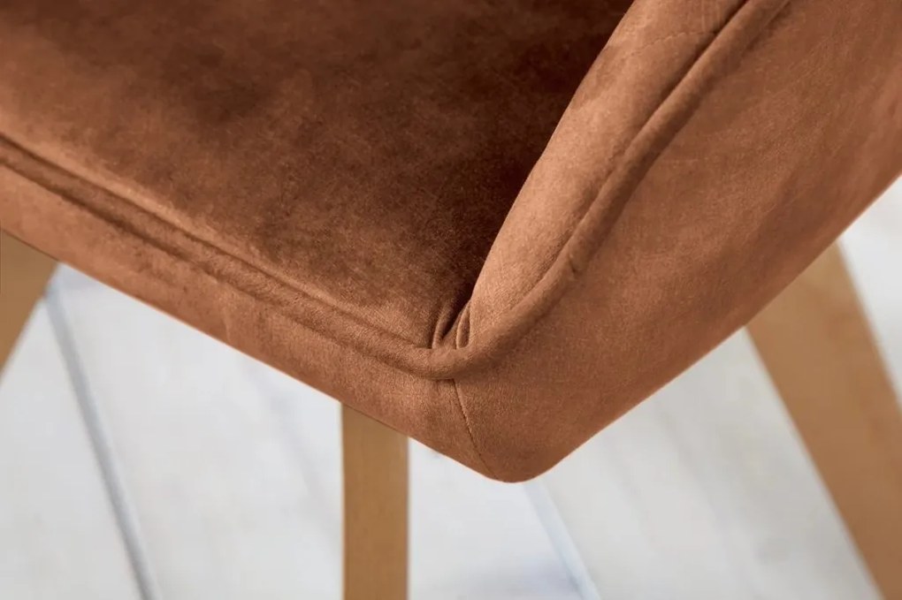 Set de 2 scaune pivotante pivotant Livorno catifea maro