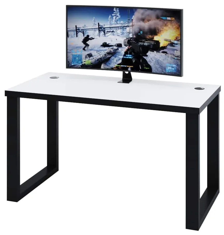 Masă PC gaming Gamer S (Alb + Negru) (fără iluminat). 1054988