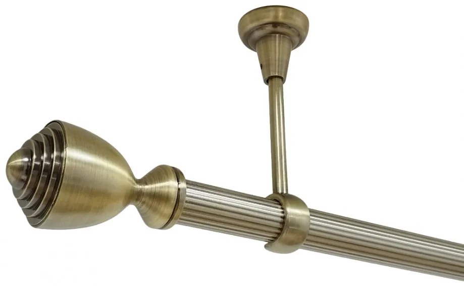 Galerie tavan fara inele PALACIO striat /25 - aur antic (Alege marime: 200 cm)