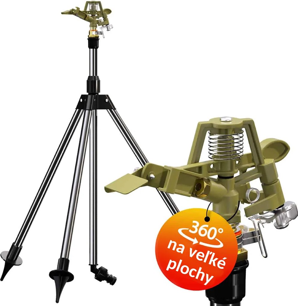Aspersor pentru gazon SVEN cu suport telescopic 30-360° Gardebruk