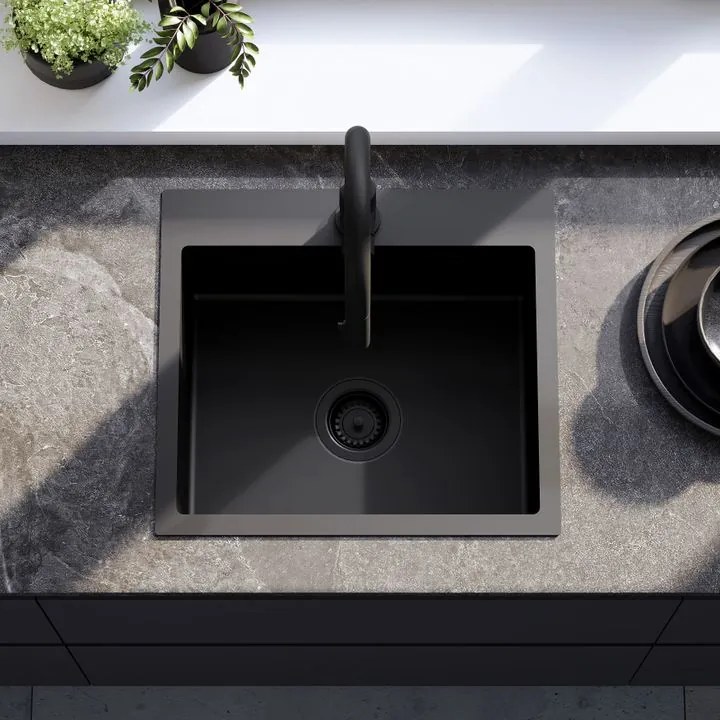 Chiuveta inox Leo 50 negru