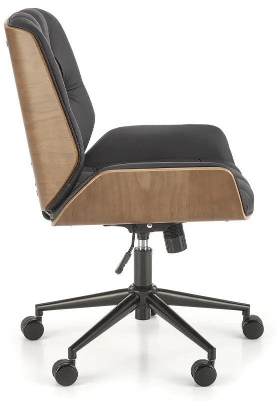 Scaun de birou Gavin nuc/negru H100 cm