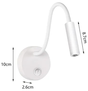 Lampă LED flexibilă de perete Brilagi MAYA LED/3W/230V 4000K alb