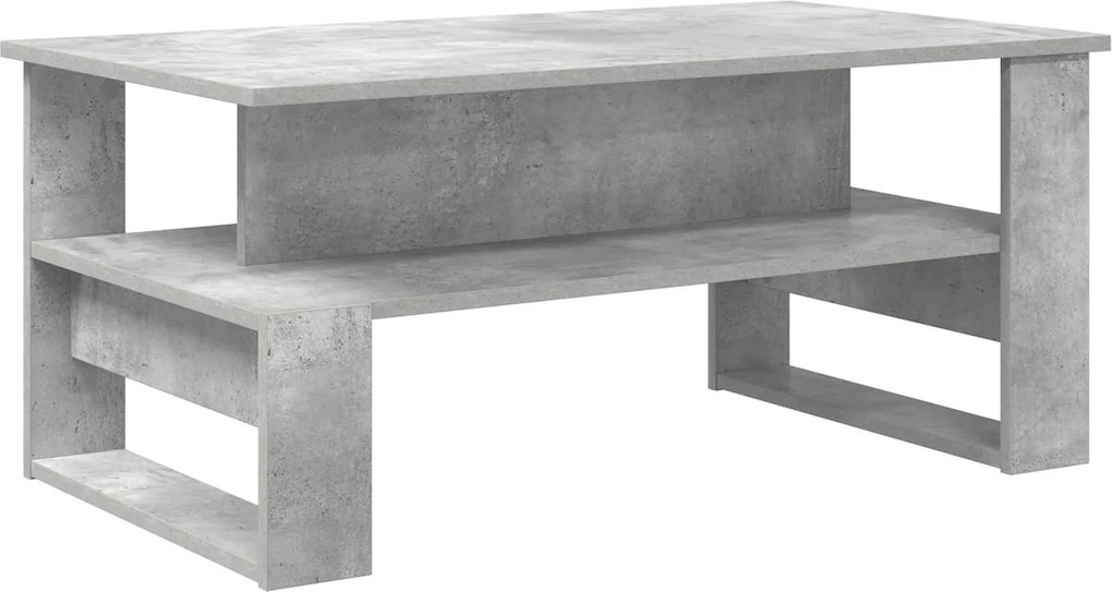 vidaXL Masă de cafea Gri din beton 90 x 50 x 40 cm Lemn compozit