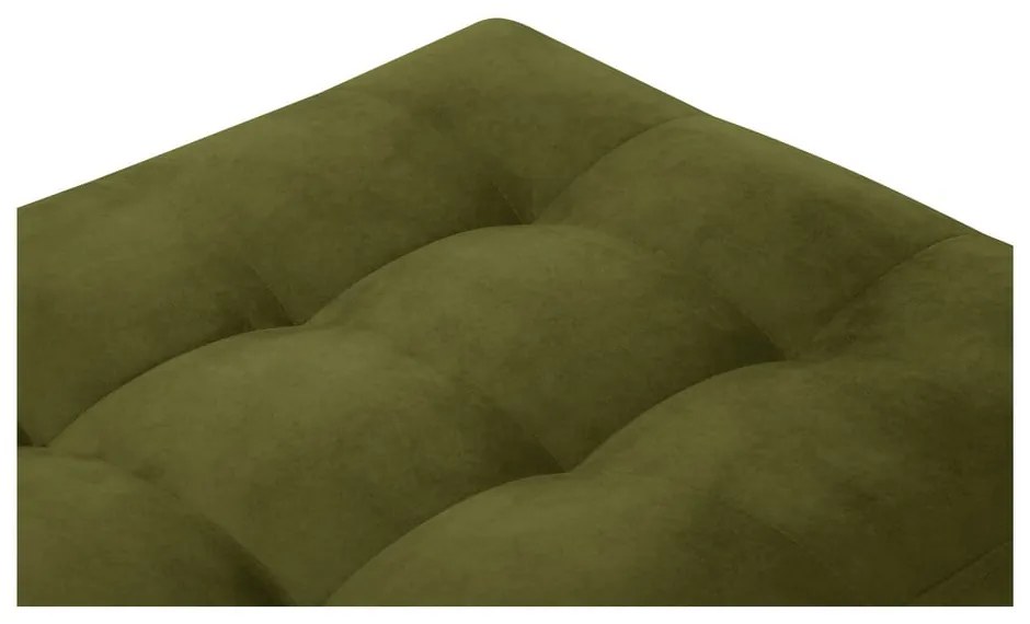 Taburet din catifea Milo Casa Santo, verde oliv