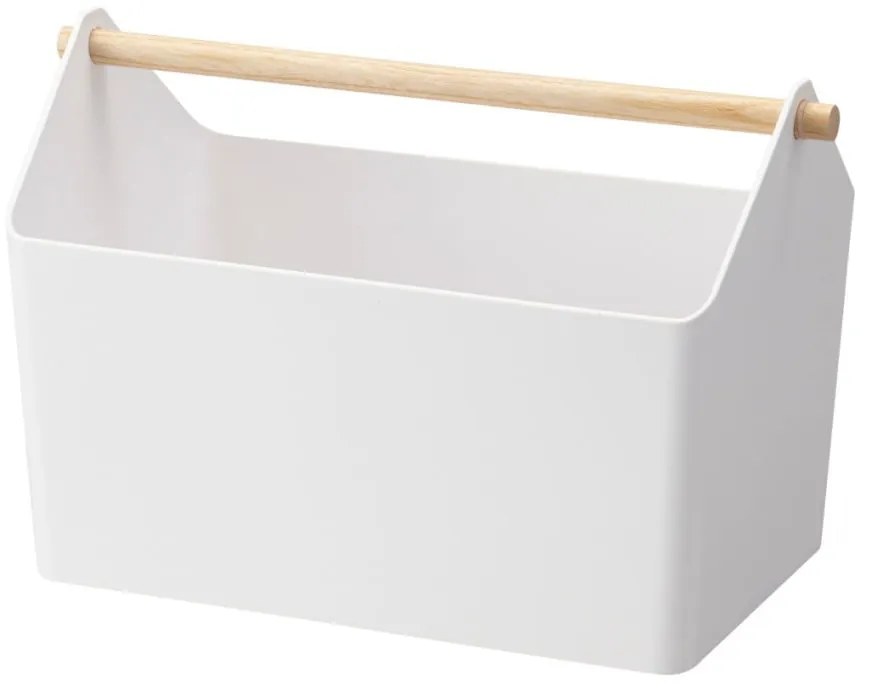 Cutie de depozitare albă/în culoare naturală din plastic 21x37x24 cm Favori – YAMAZAKI
