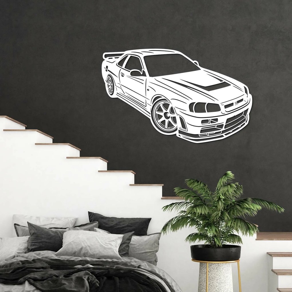 DUBLEZ | Tablou din lemn mașina - Nissan GT-R Skyline