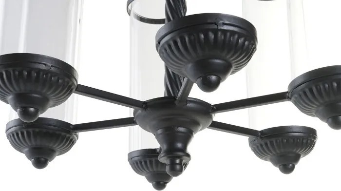 Suport de lumânări suspendat din metal și sticlă, 53×53×52 cm, „Ceiling"