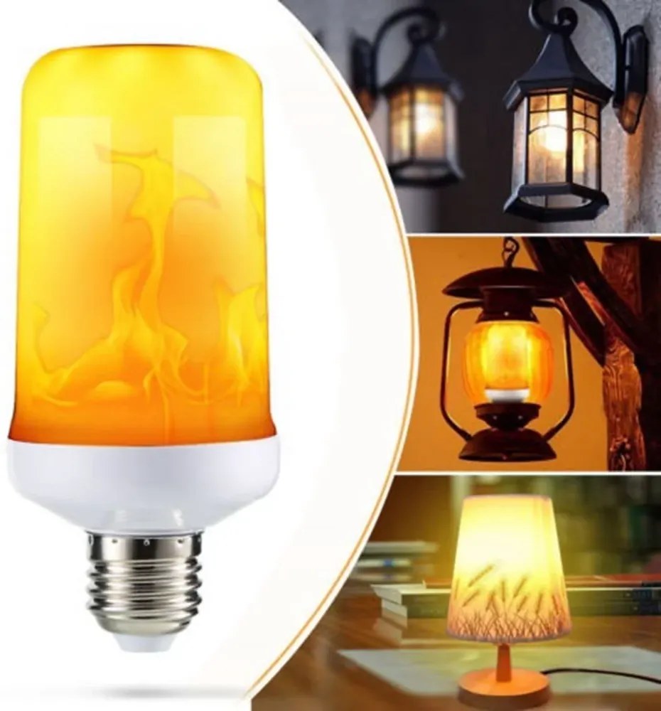 Bec LED HYO-2, 5W - imitație de flacără - orange