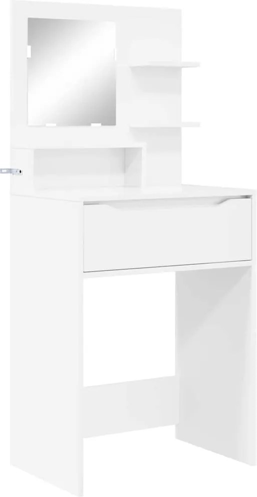 vidaXL Mese de toaletă pentru dormitor Alb lucios 80 x 39,6 x 135 cm
