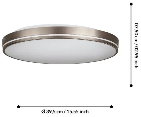 Plafonieră LED dimabilă Eglo 75707 LED/22W/230V 3000-6500K + telecomandă