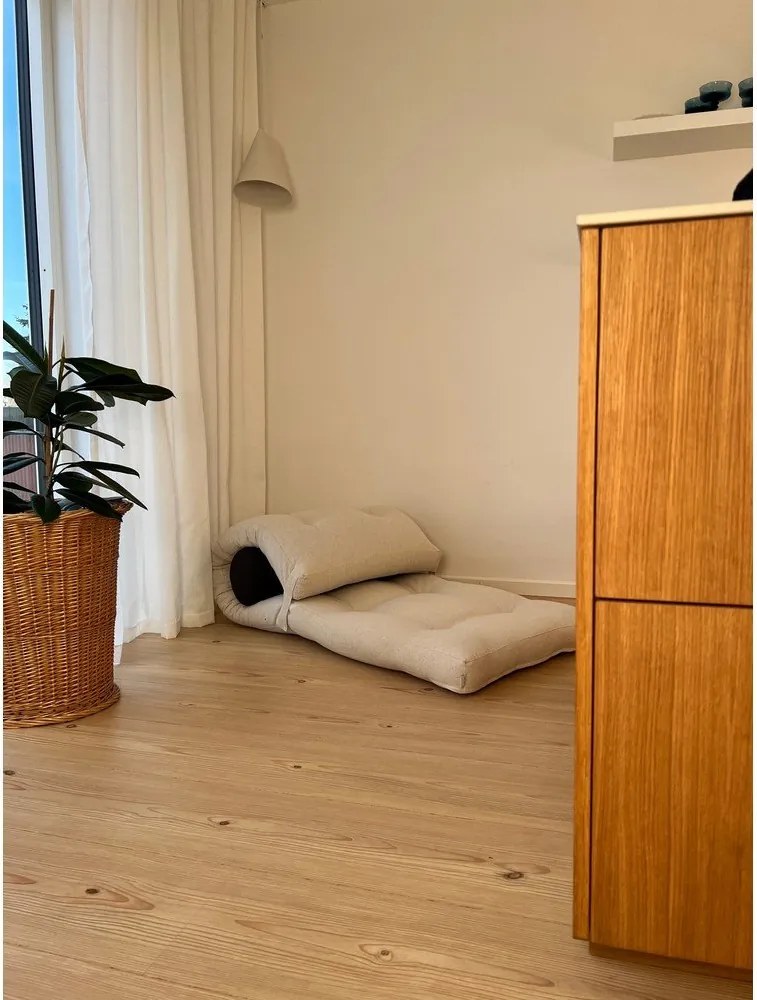Saltea futon albă/gri 70x200 cm Wrap Natural/Dark Grey – Karup Design