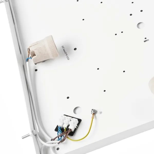 Plafonieră OAK SQUARE 4xE27/15W/230V 48x48 cm stejar/negru