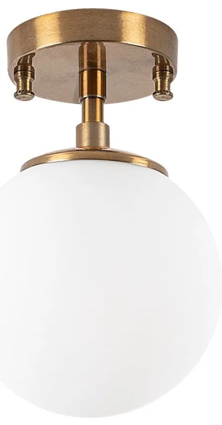 Plafonieră albă/în culoarea bronz cu abajur din sticlă ø 15 cm Atmaca – Opviq lights