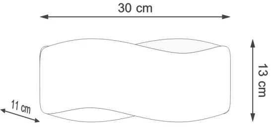 Aplică TILA 1xG9/40W/230V 30 cm neagră Sollux SL.1019
