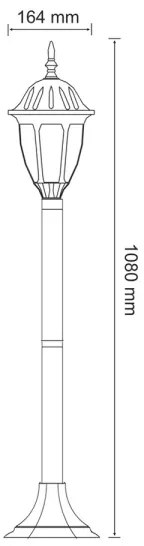 Lampă LED de exterior FLORENCJA 1xE27/10W/230V IP43