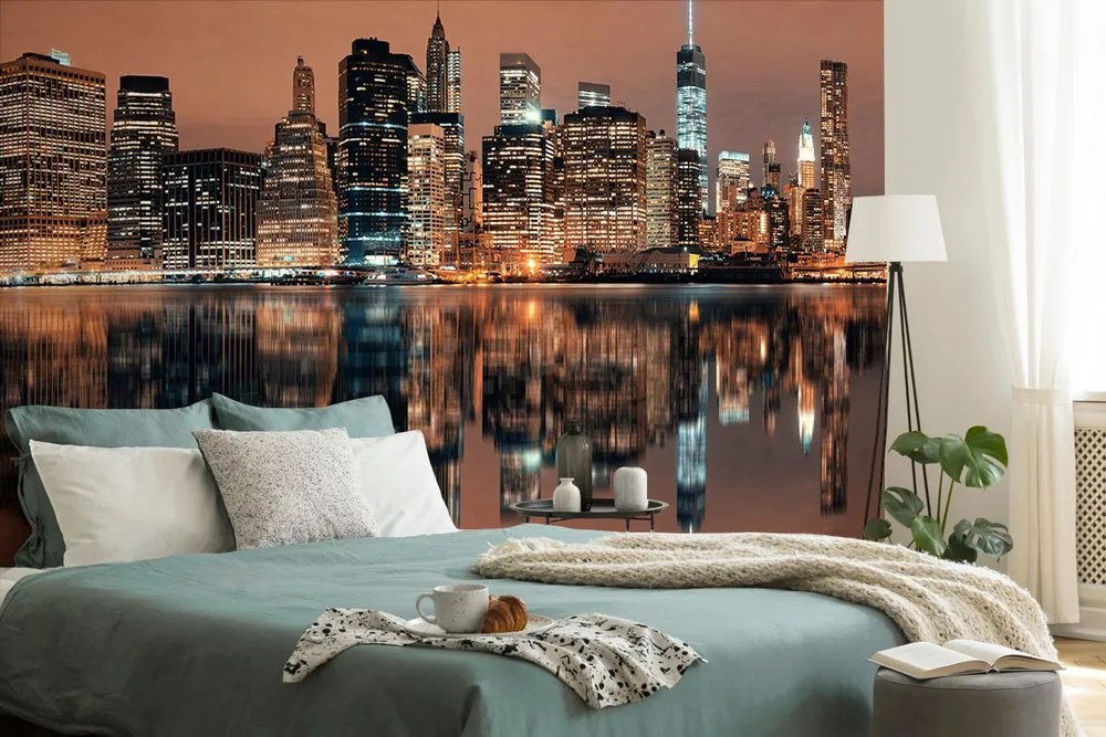 Fototapet reflexie a Manhattanului în apă