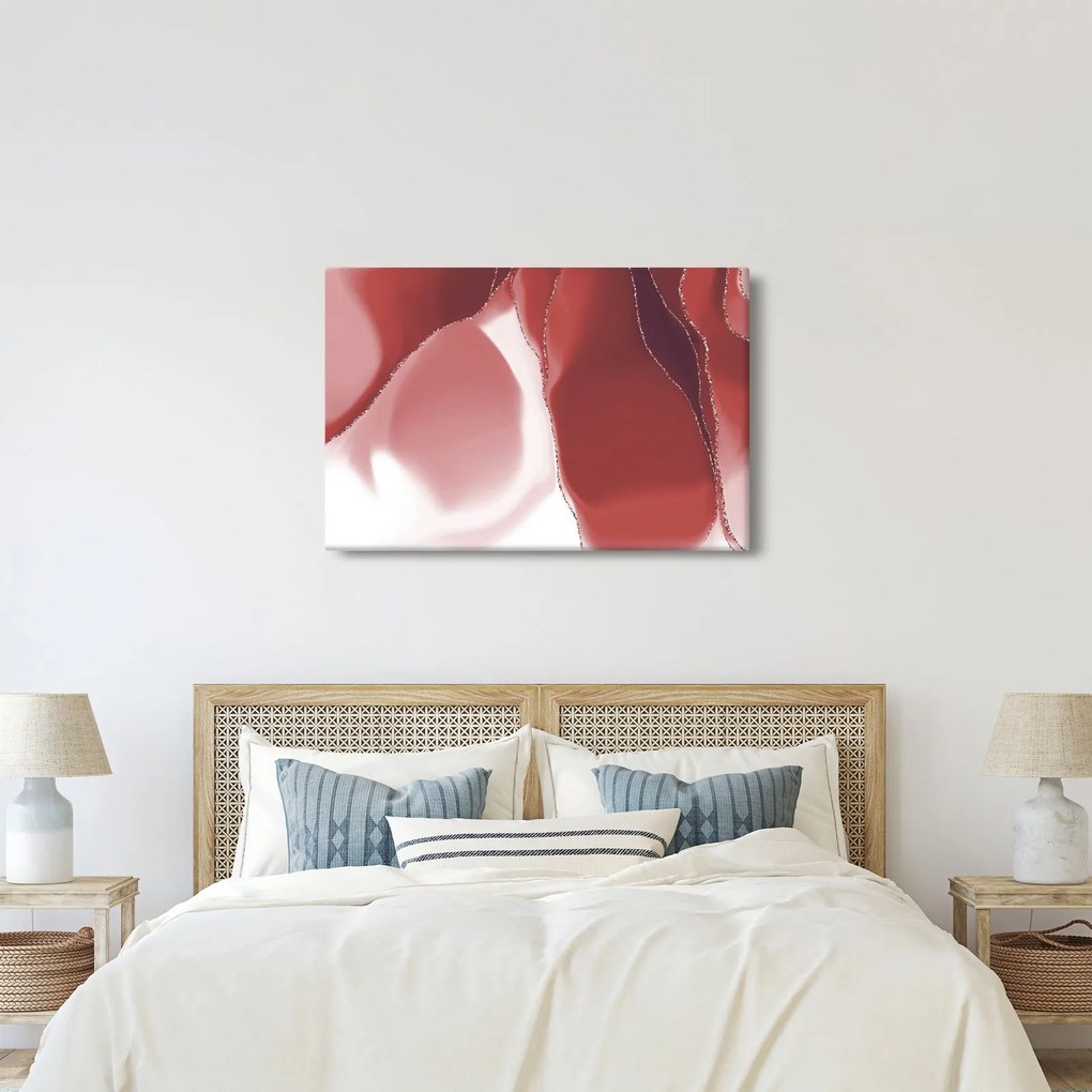 Tablou - Floare abstractă roșie N⁰3 (90x60 cm)