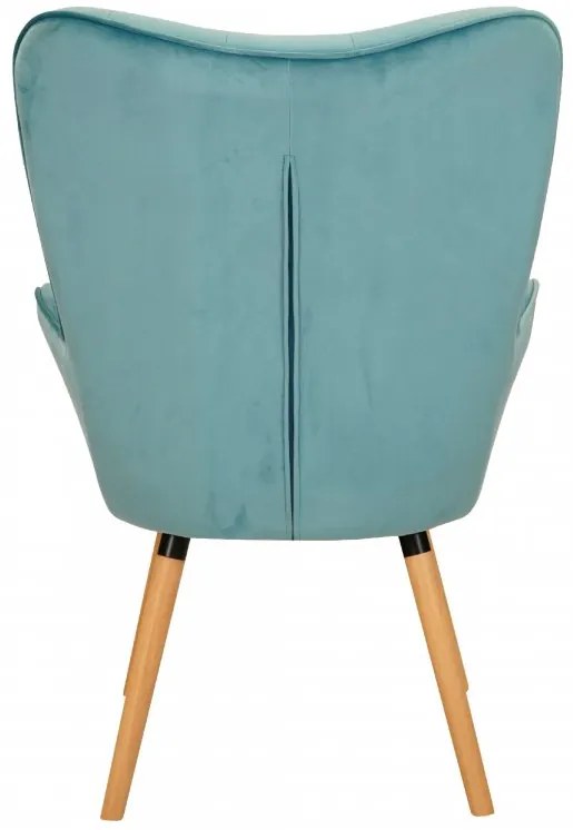 Fotoliu din catifea turcoaz COSY