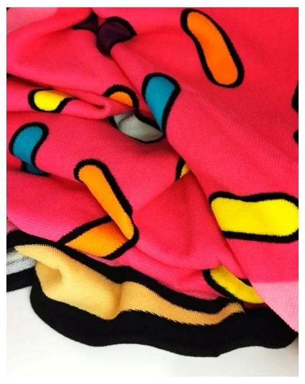 Prosop de plajă roz pentru copii ø 150 cm Donut – JAHU collections