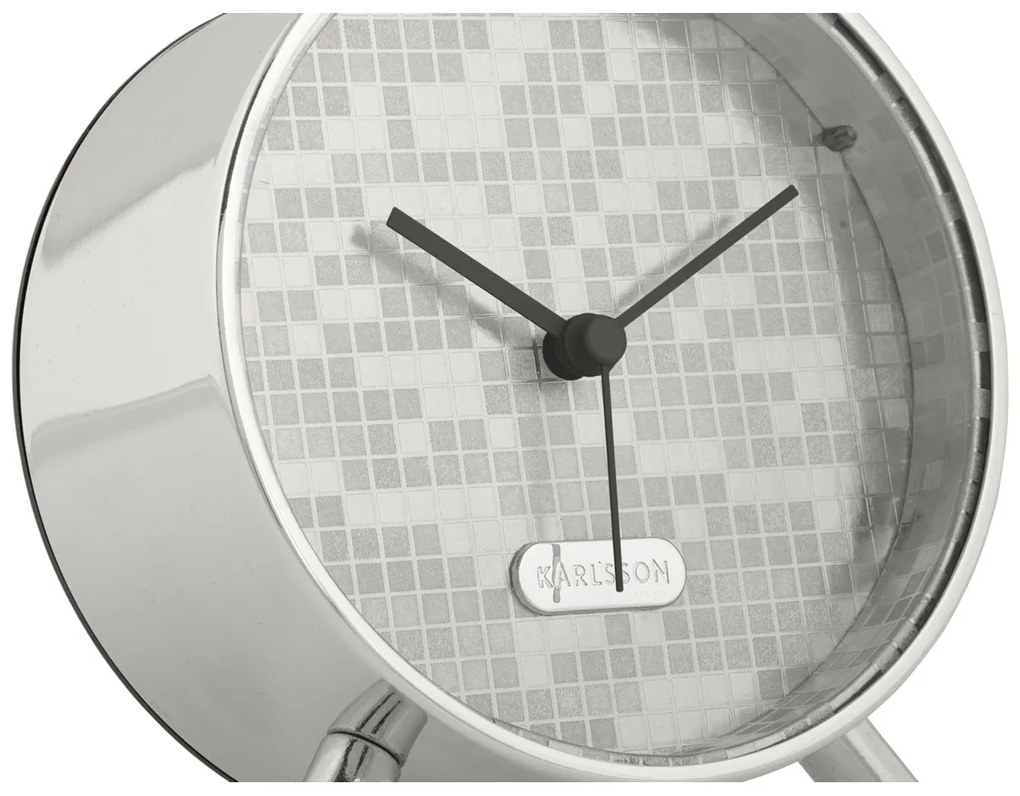 Karlsson 6004SI ceas cu alarmă design argintiu,diametru 11 cm